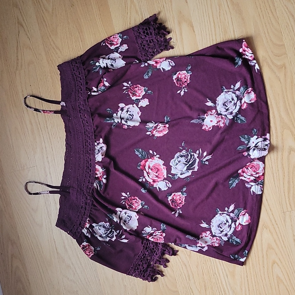 Floral off the shoulder top